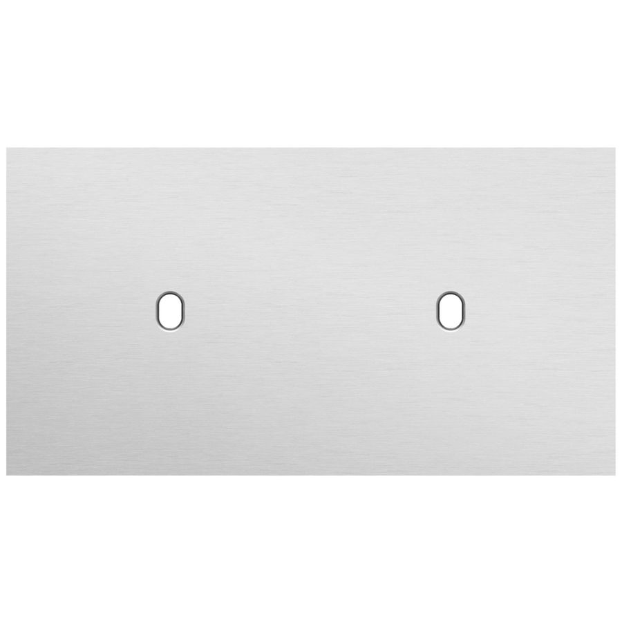 Tweevoudige afdekpl. horizontaal 71mm centerafstand twee enk