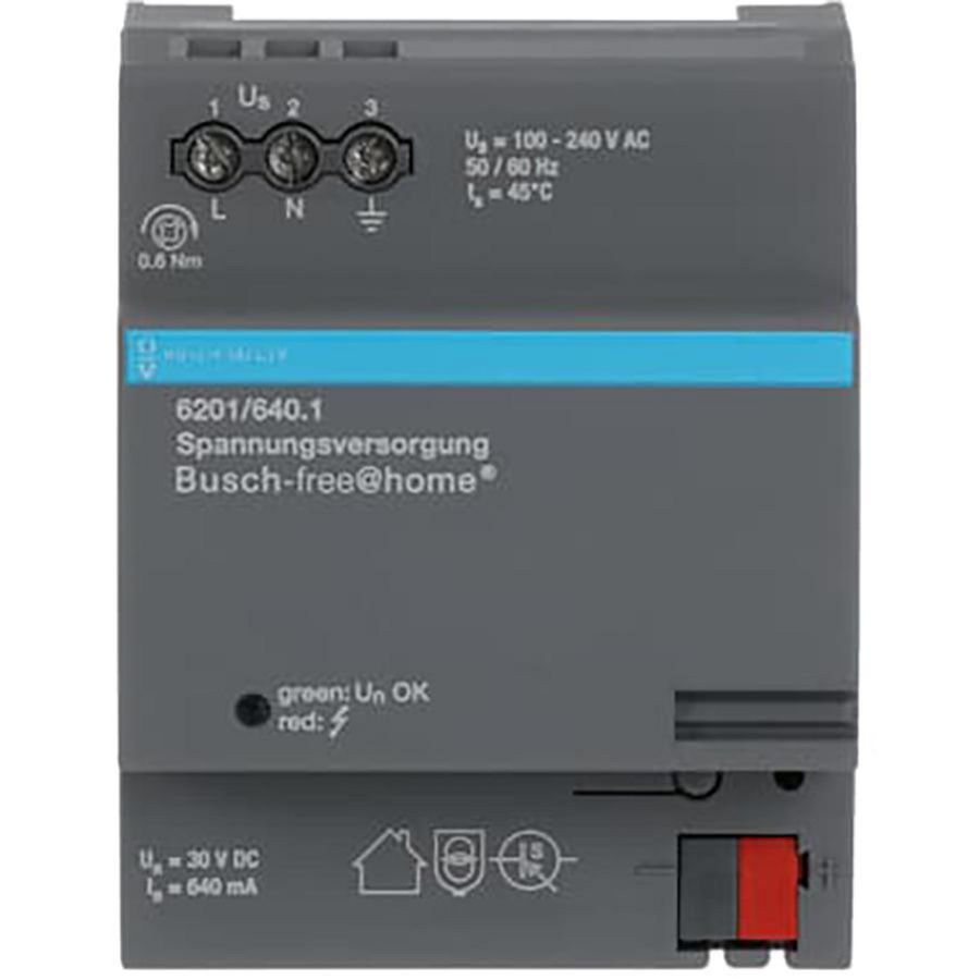 Free@Home voeding 640mA DIN-rail (6201/640.1)
