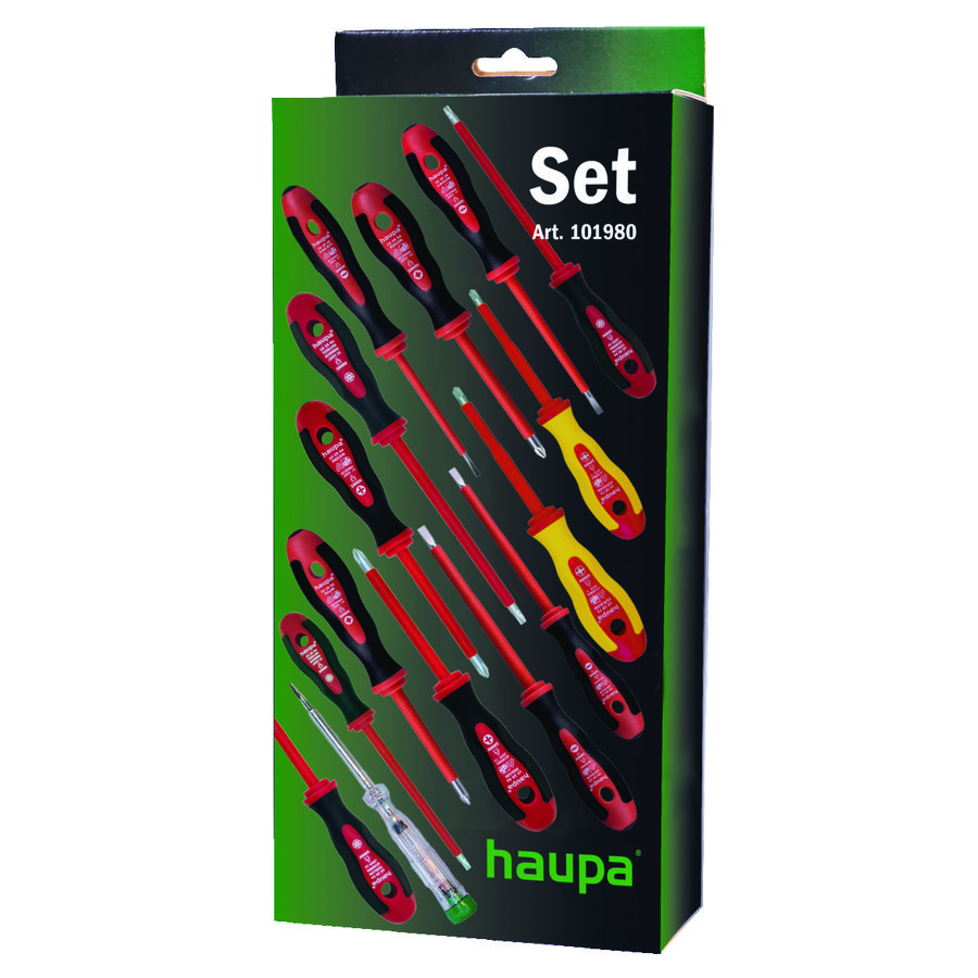 Schroevendraaierset 15-delig PLUS 1000V sleuf+philips+pozidriv