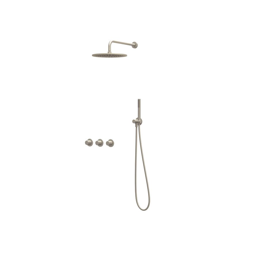 Afbouwdeel regendouche Combiset Nexus 4 inbouwthermostaat gebor. nickel CSN4EXGNAFAC excl. inbouwbox