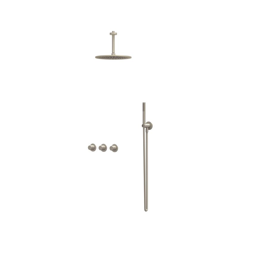 Afbouwdeel regendouche Combiset Nexus 4 inbouwthermostaat gebor. nickel CSN4EXGNAFBA excl. inbouwbox
