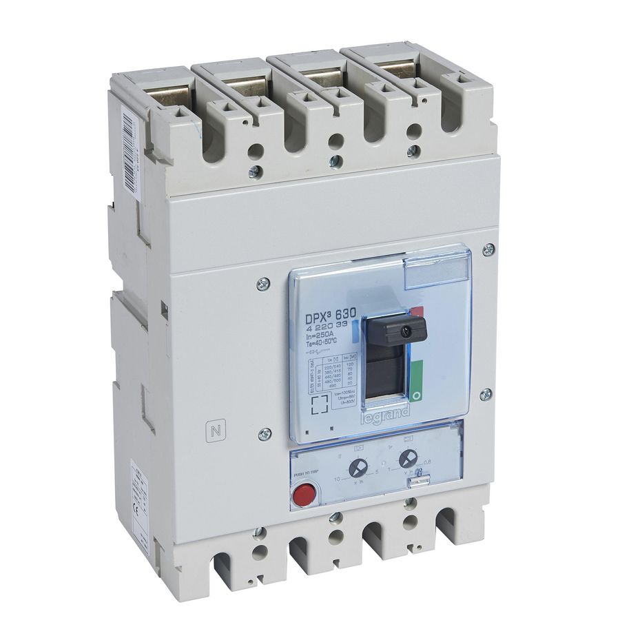Vermogensschakelaar 630 Thermomagn. 250A 4-polig 70kA DPX3