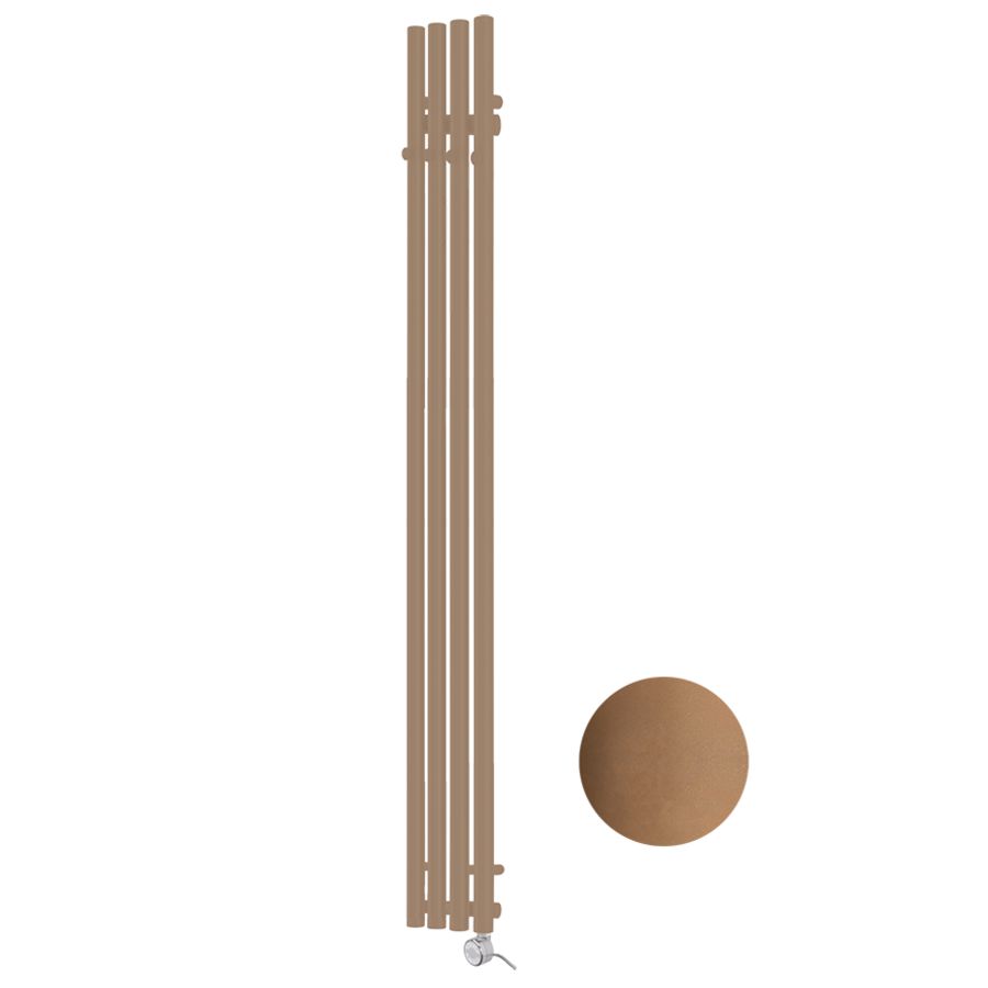 Buisradiator Tubo Hook E-Comfort 1200x205mm 300W Metal. Terra