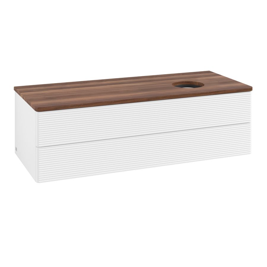 Wastafelonderkast Antao 1200x360x500mm White Matt Lacquer K23112MT