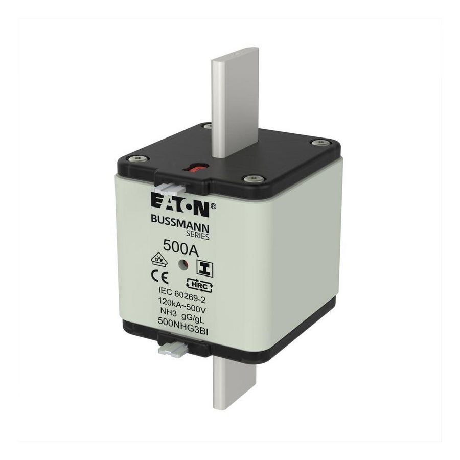 Zekering laagsp. 500A AC 500V NH3 gL/gG dubbel melde VVE=3