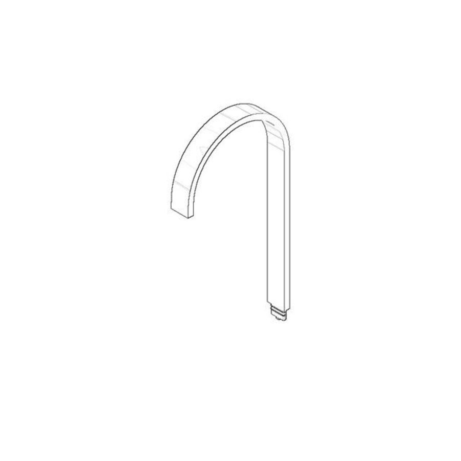 Uitloop 200x35x11x392mm chr