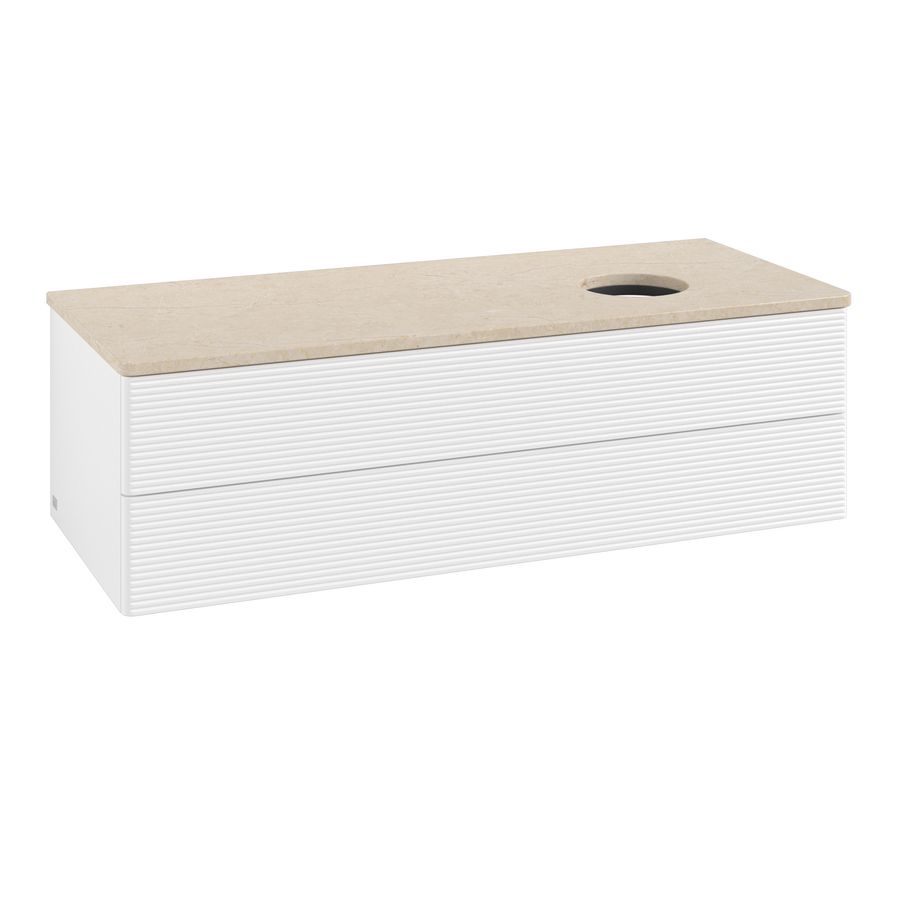 Wastafelonderkast Antao 1200x360x500mm White Matt Lacquer K23113MT