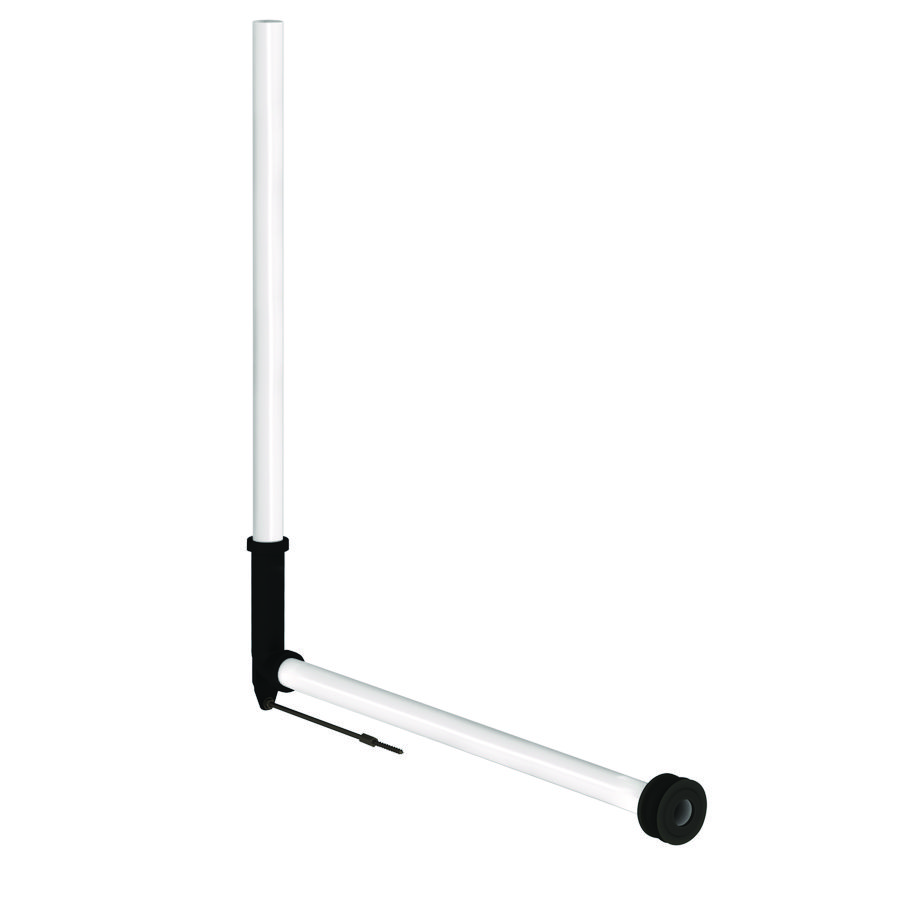 Spoelpijp gebogen PVC inbouw/TC bocht aansluitmof Ø32/55