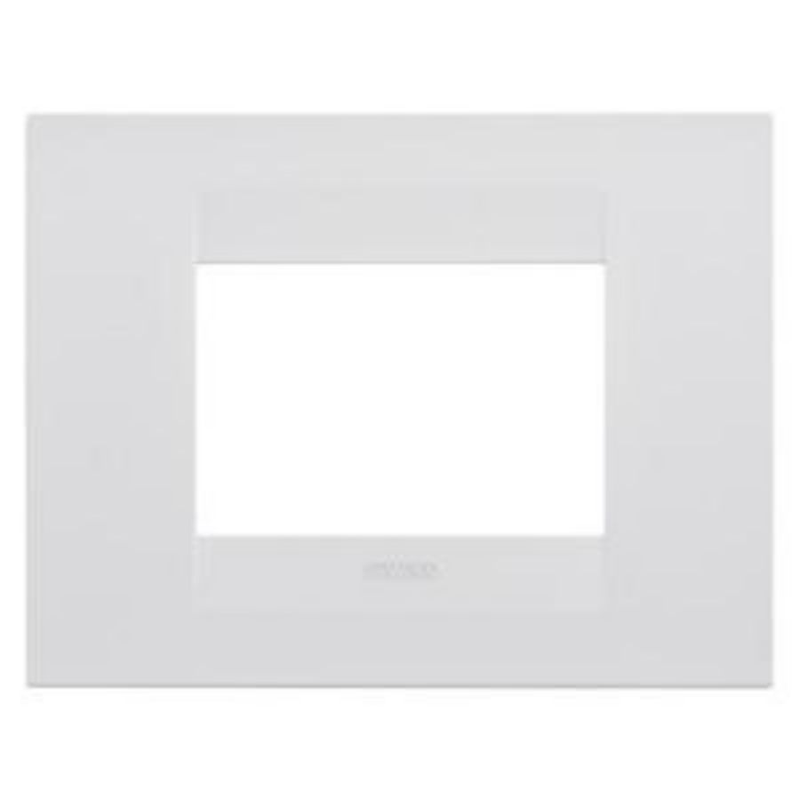 GEO PLATE-IN PAINTED TECHNOPOLYMER-3 MODULES-SATIN WHI