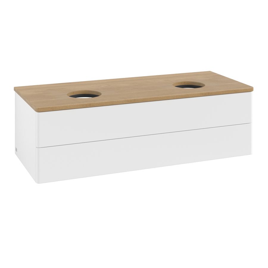 Wastafelonderkast Antao 1200x360x500mm White Matt Lacquer K24011MT
