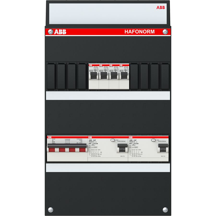 Groepenkast stekerbaar 4 groepen achter 2 als 4-pol 1SPF006983F1024