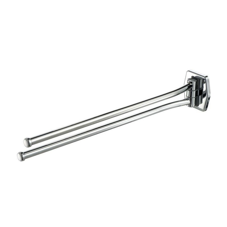 2-lids handdoekhouder chroom STANDARD
