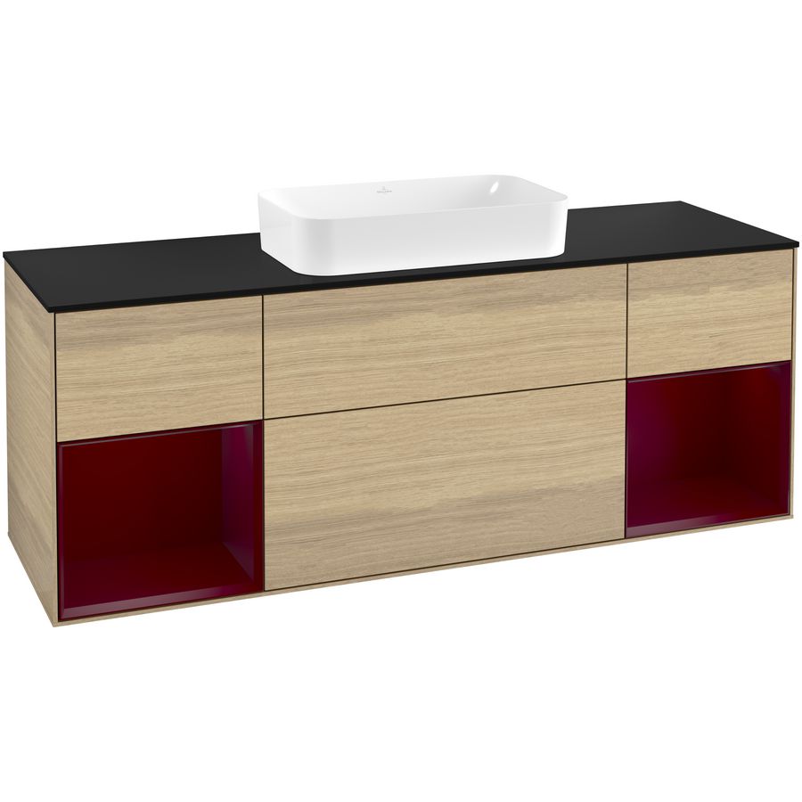 Wastafelonderkast Finion 1600x603x501mm Oak Veneer G332HBPC