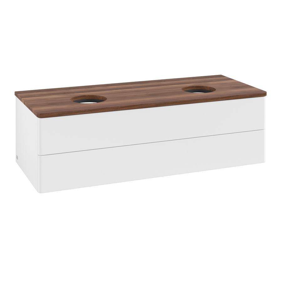 Wastafelonderkast Antao 1200x360x500mm White Matt Lacquer K24012MT