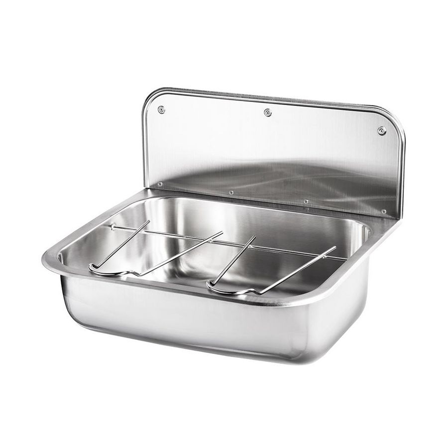 RVS Uitstortgootsteen m spatscherm 559x455x444mm