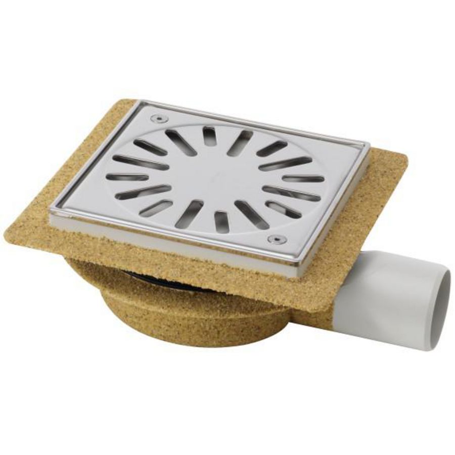 Vl.put 146x146mm ws32 vast.rooster RVS+sierr zijuitl+bezand