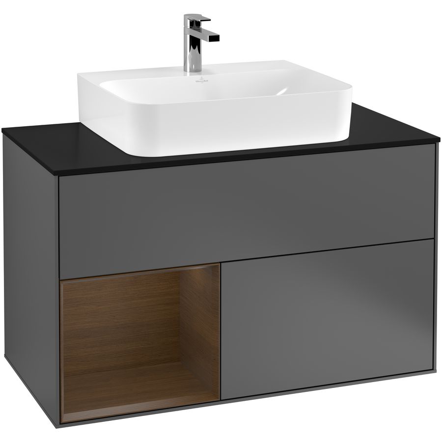 Wastafelonderkast Finion 1000x603x501mm Antr. Matt Lacquer F112GNGK