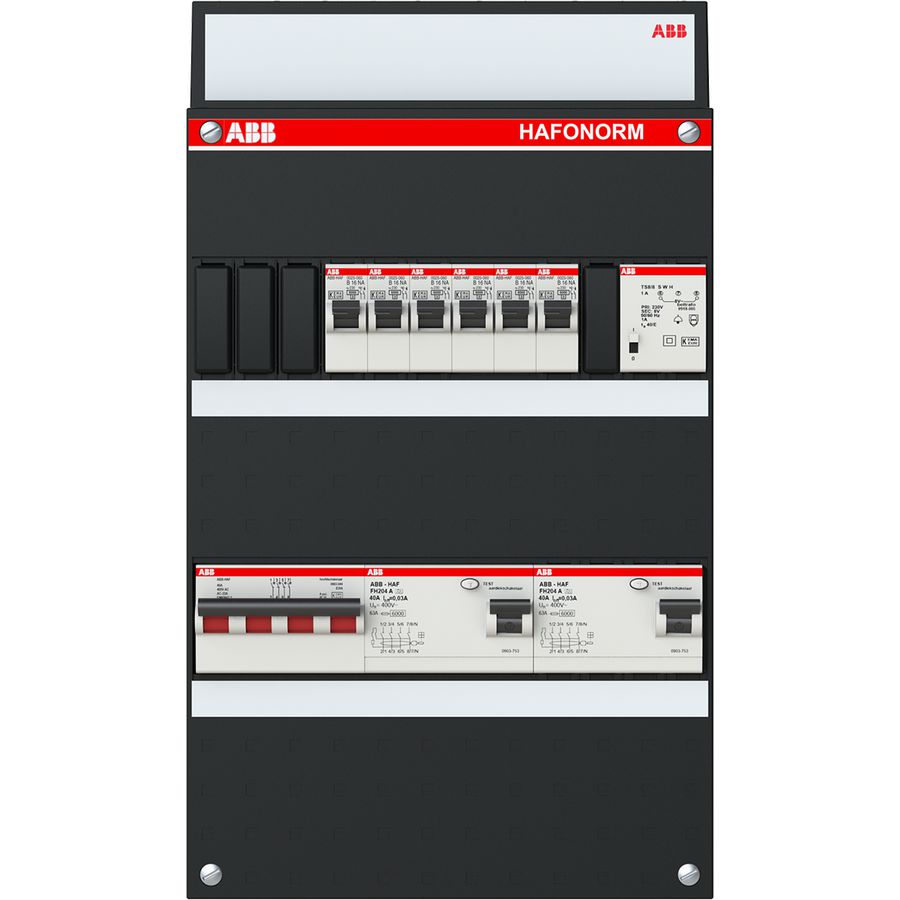 Groepenkast stekerbaar 6 groepen achter 2 als 4-pol 1SPF006983F1023