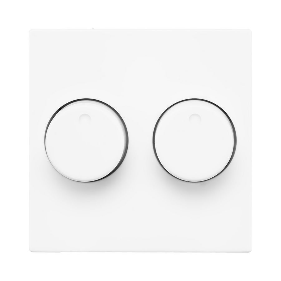 Centraalplaat dimmerknop duo V1/J1 alpin wit