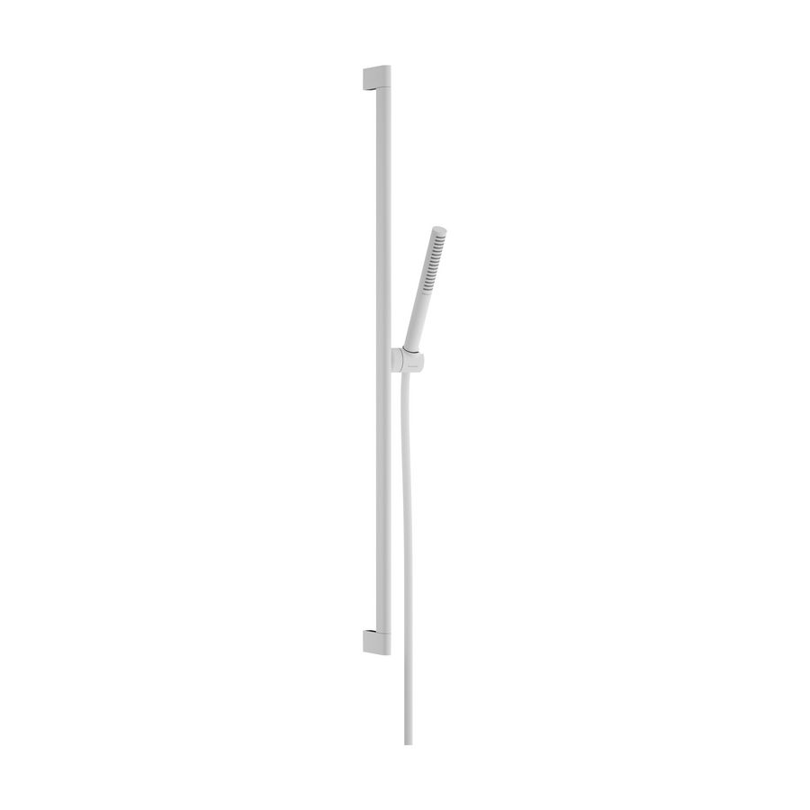 Glijstangset Pulsify S 100 1 straalsoort EcoSmart+ met glijstang 90cm mat wit 24383700