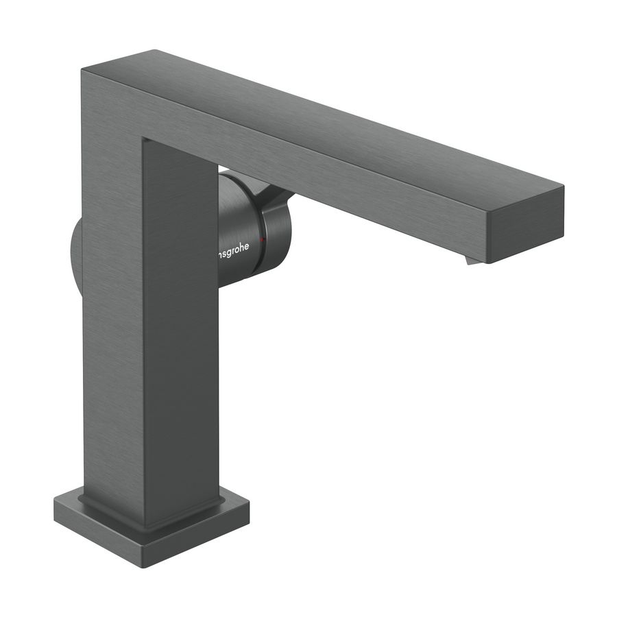 Tecturis E 1-hendel wastafelkraan 110 Fine CoolStart EcoSmart+ met afvoerplug Brushed Black Chrome