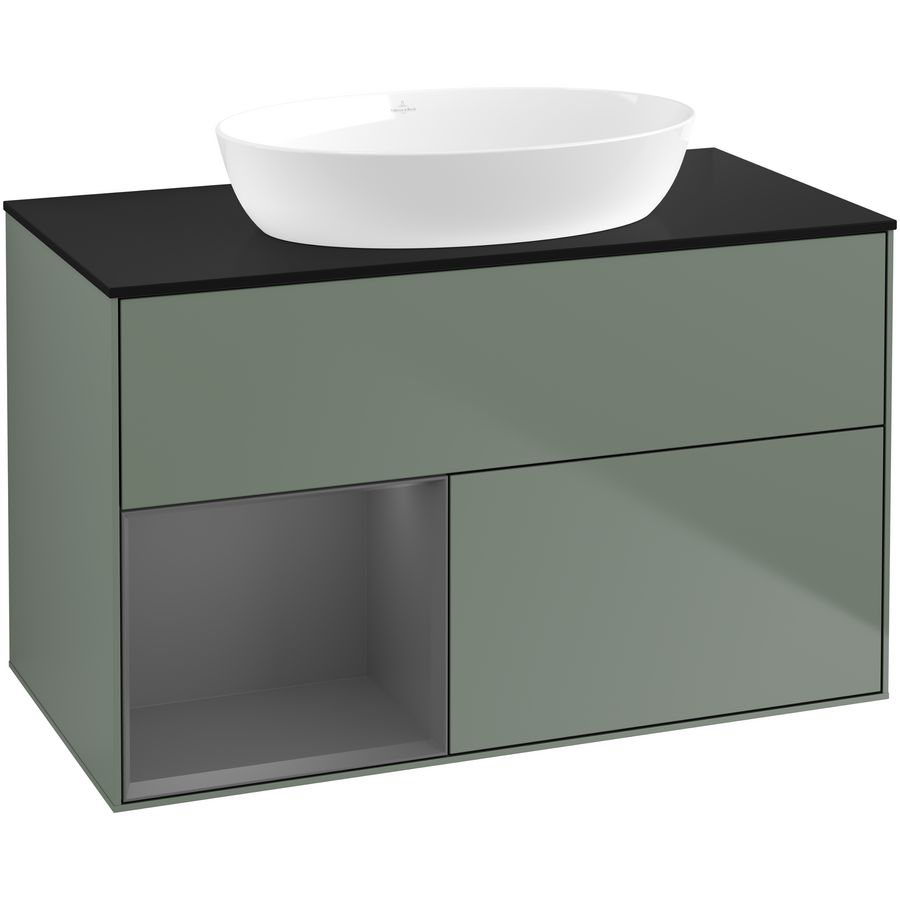 Wastafelonderkast Finion 1000x603x501mm Olive Matt Lacquer FA12GKGM