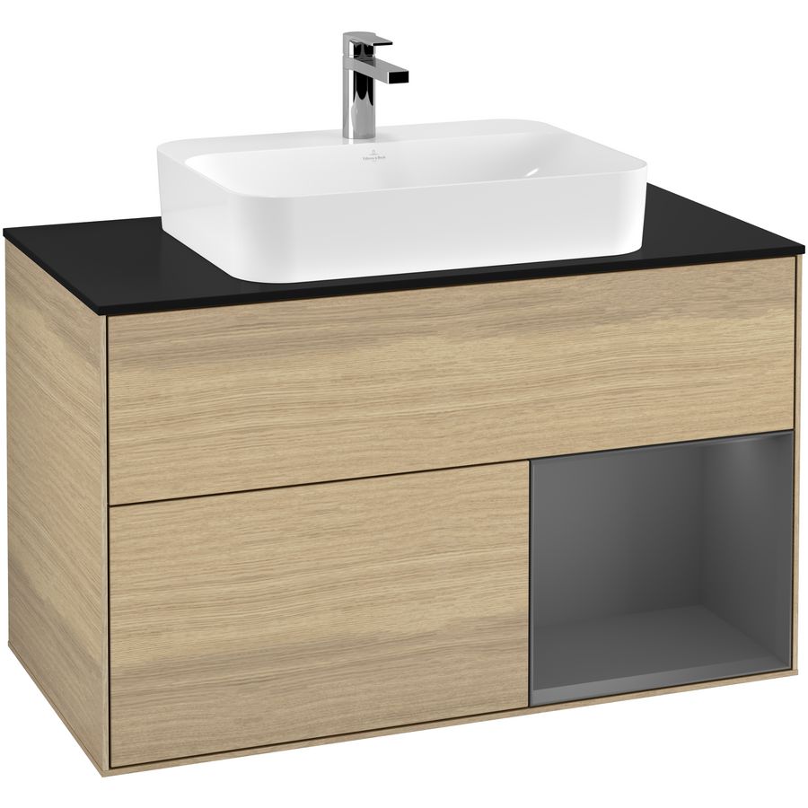 Wastafelonderkast Finion 1000x603x501mm Oak Veneer G372GKPC
