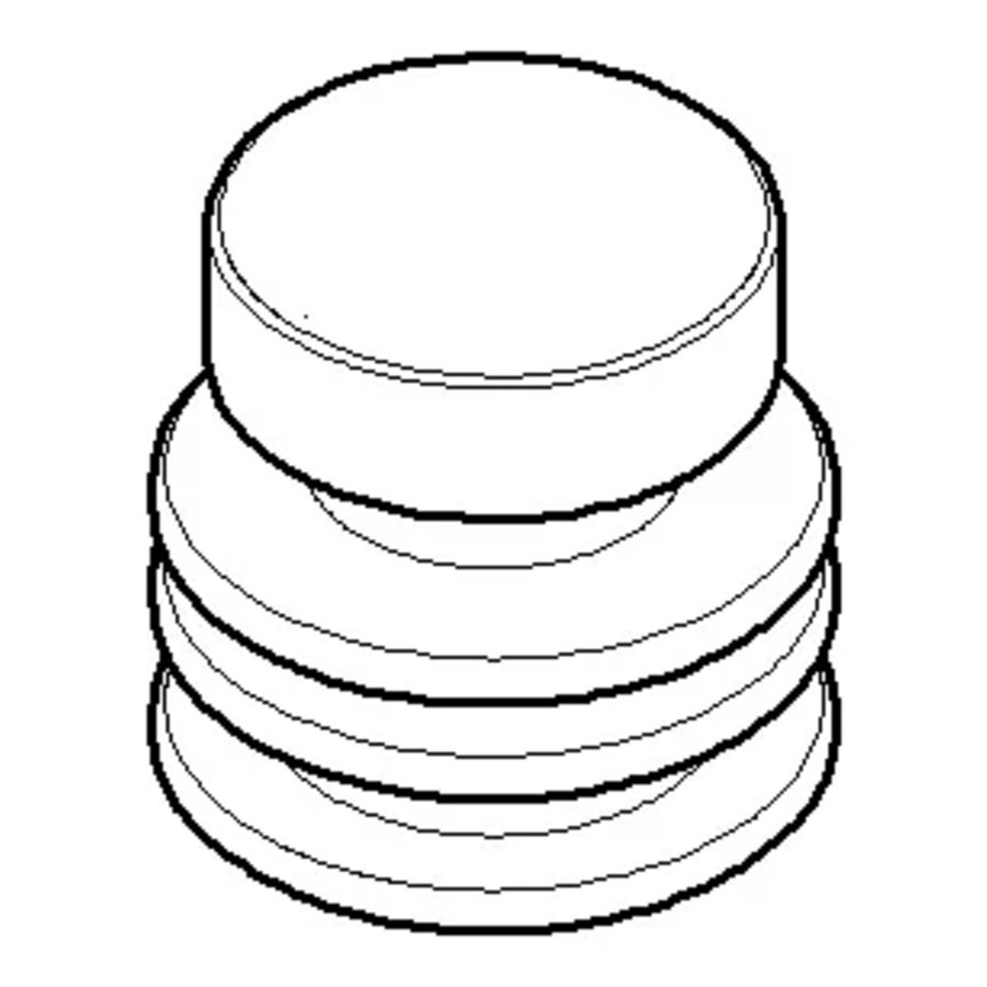 Bedieningselement 27x25,5mm Mat Zwart