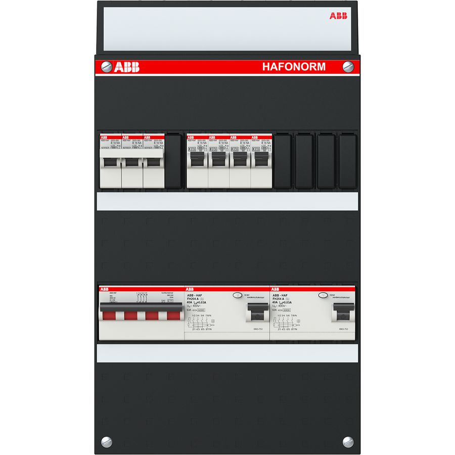 Groepenkast stekerbaar 4 groepen achter 2 als 4-pol 1SPF006983F1025