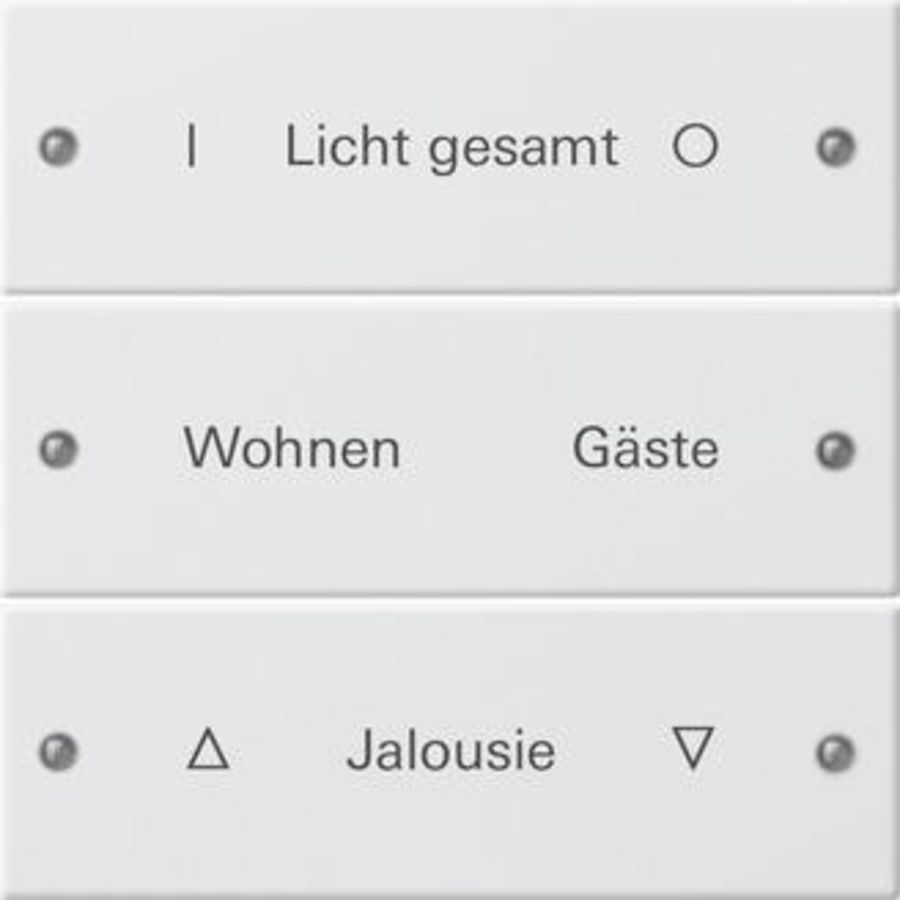 Wippenset 3-voudig beschr. System 55 zuiver wit(gel.)