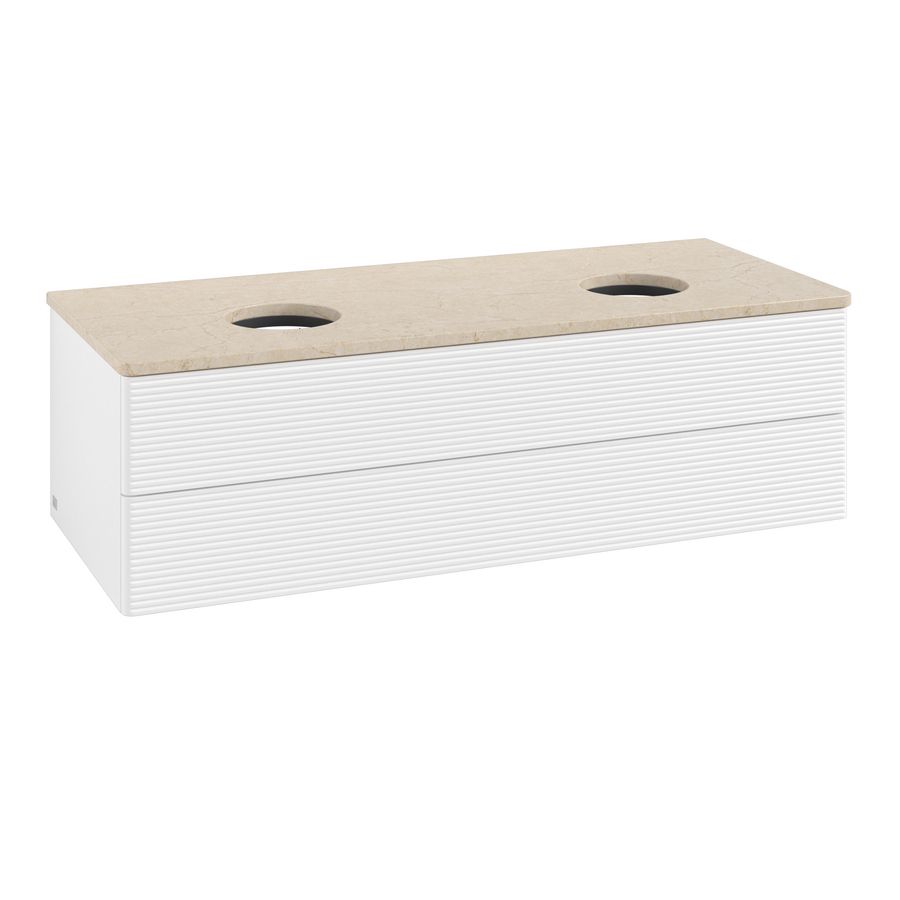 Wastafelonderkast Antao 1200x360x500mm White Matt Lacquer K24113MT
