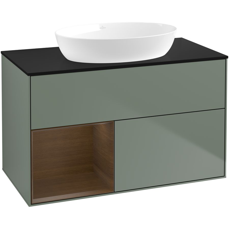 Wastafelonderkast Finion 1000x603x501mm Olive Matt Lacquer FA12GNGM