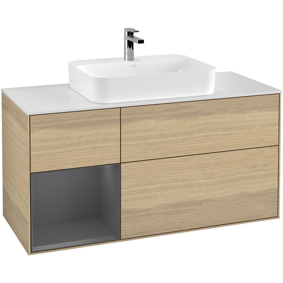 Wastafelonderkast Finion 1200x603x501mm Oak Veneer G411GKPC
