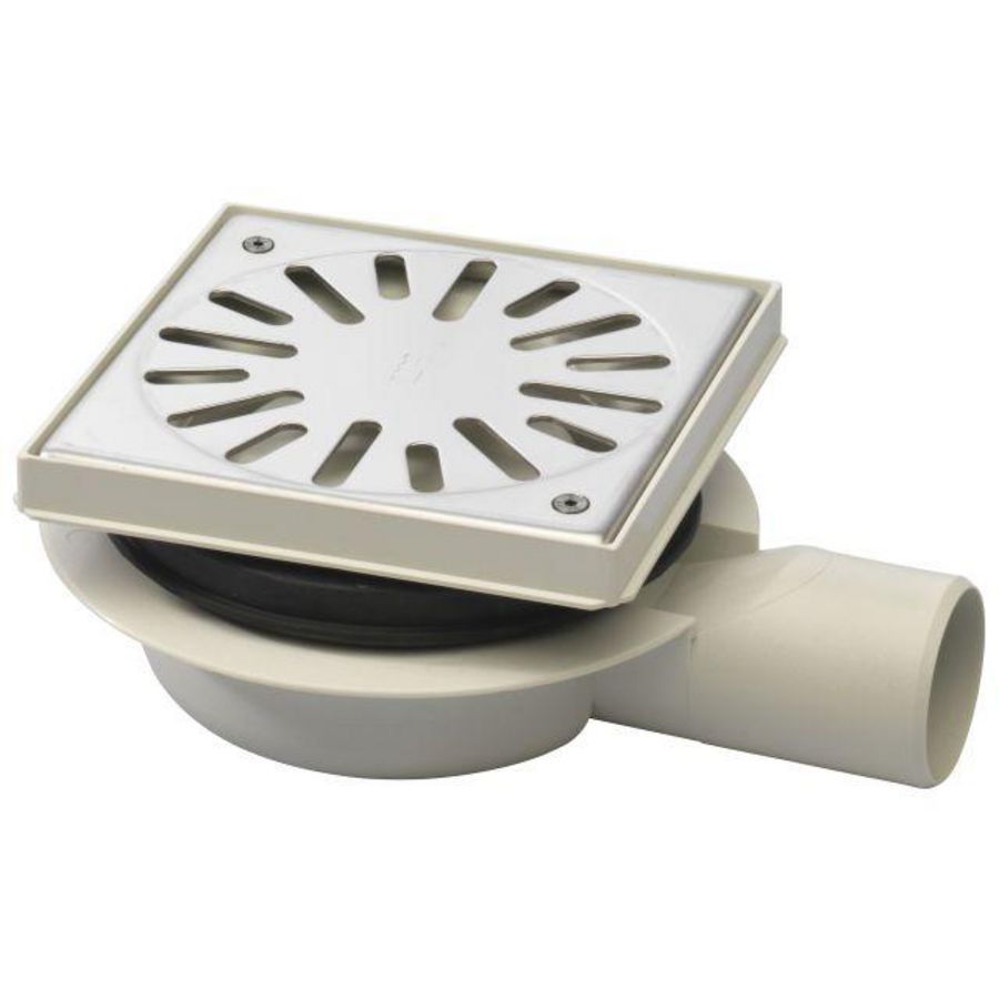 Vloerput 146x146mm ws32 vastrooster RVS zijuitl.