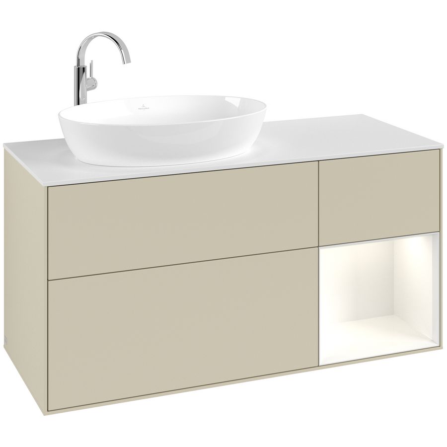 Wastafelonderkast Finion 1200x603x501mm S.Grey Matt Lacquer F931GFHJ