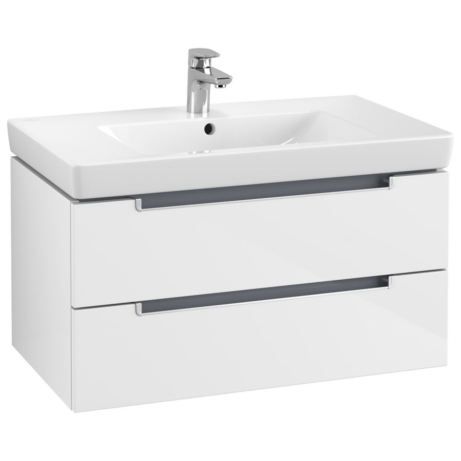Subway 2.0 wastafelonderbouw 787x416x454mm glossy white 2xla