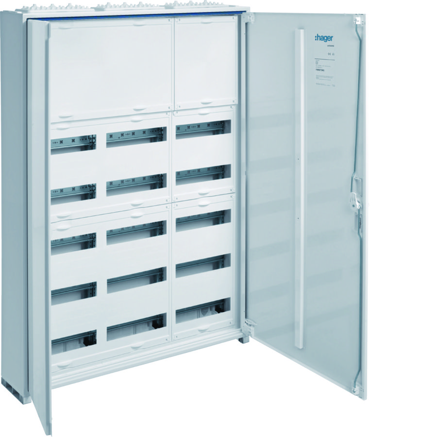 Veldverdeler IP44 geisol. 1100x800x161mm 180M+2 rijen