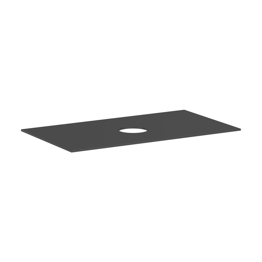 Console Xevolos E 980/550 met uitsparing midden waskom z. kraangat Slate Matt Grey