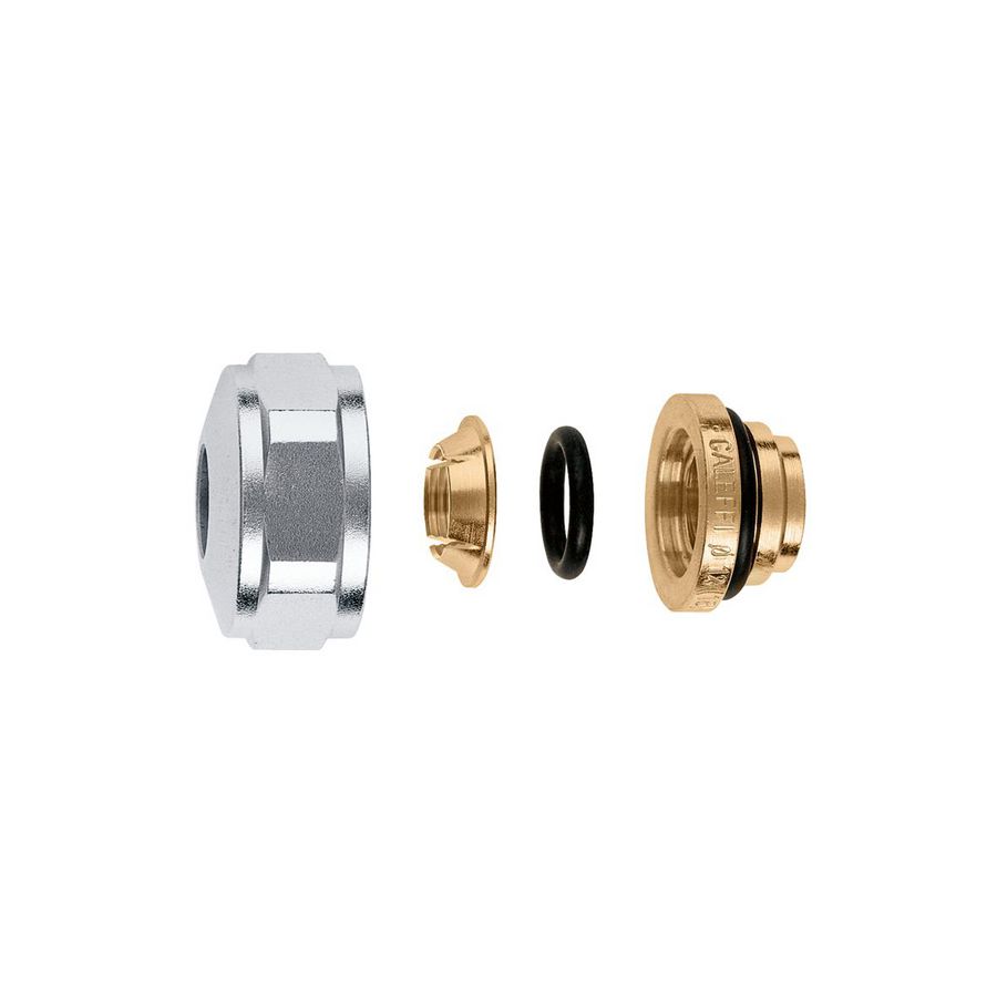 Aansluitkoppeling vernikkeld 3/4"bn.x15mm