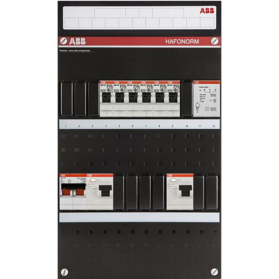 Groepenkast stekerbaar 6 groepen achter 2 als 2-pol 1SPF006983F1020