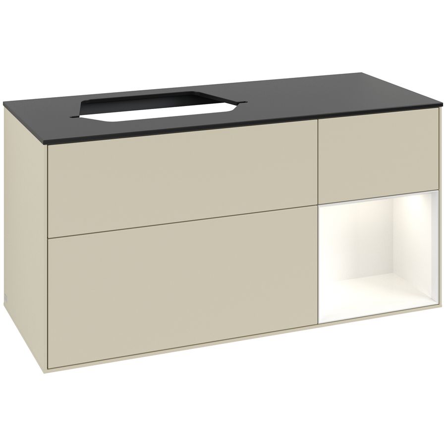 Wastafelonderkast Finion 1200x603x501mm S.Grey Matt Lacquer F402GFHJ