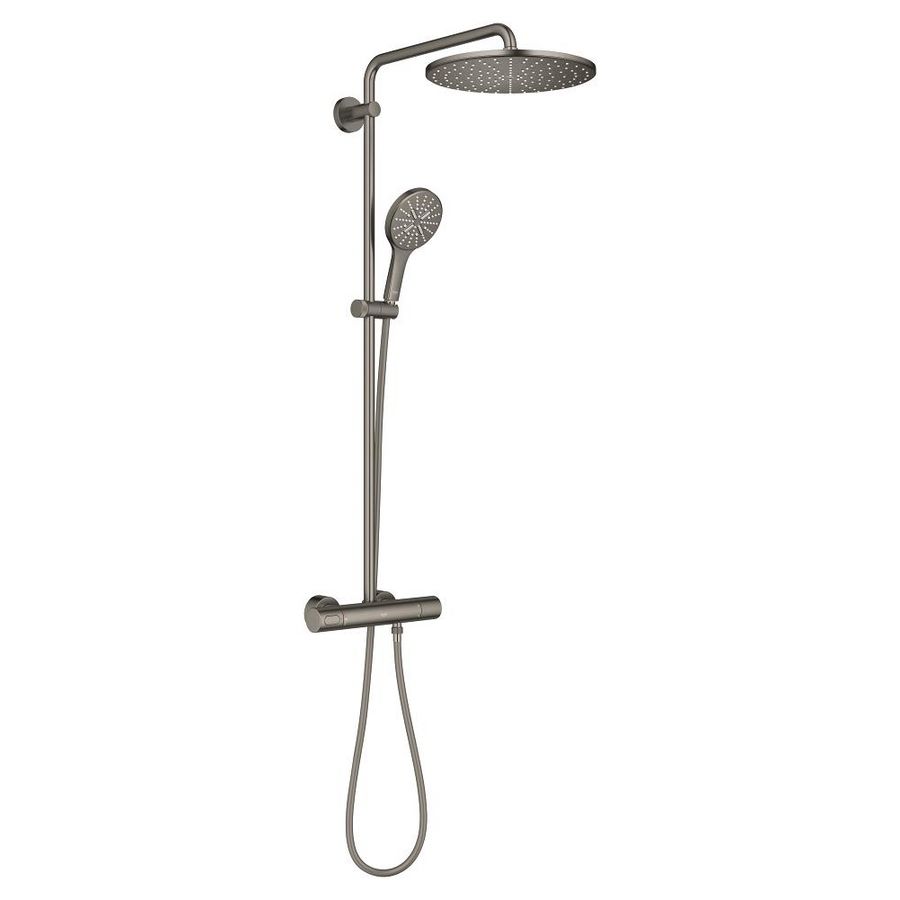 Rainshower SmartActive 310 douchesysteem Mono Rond  incl. S-koppelingen hard Graphite geborsteld