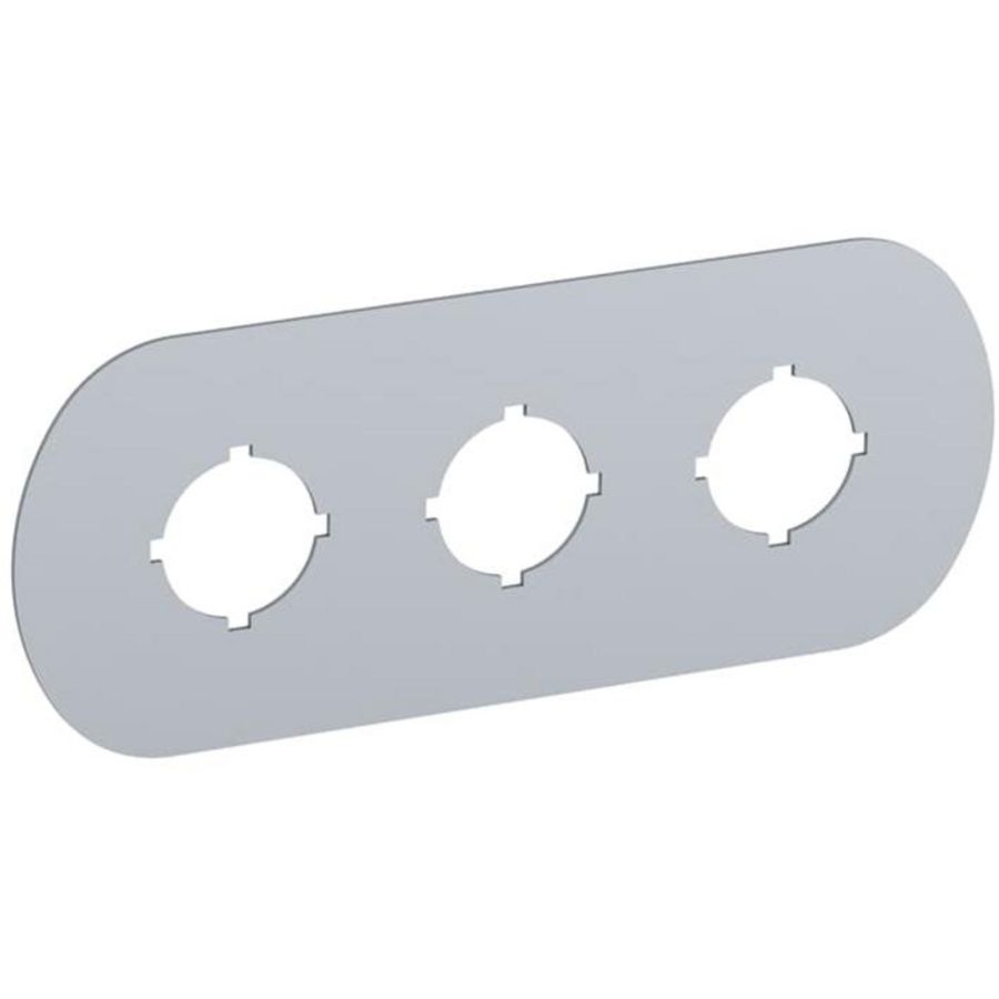 Indicatieplaat plastic for plastic enclosures 3-seat