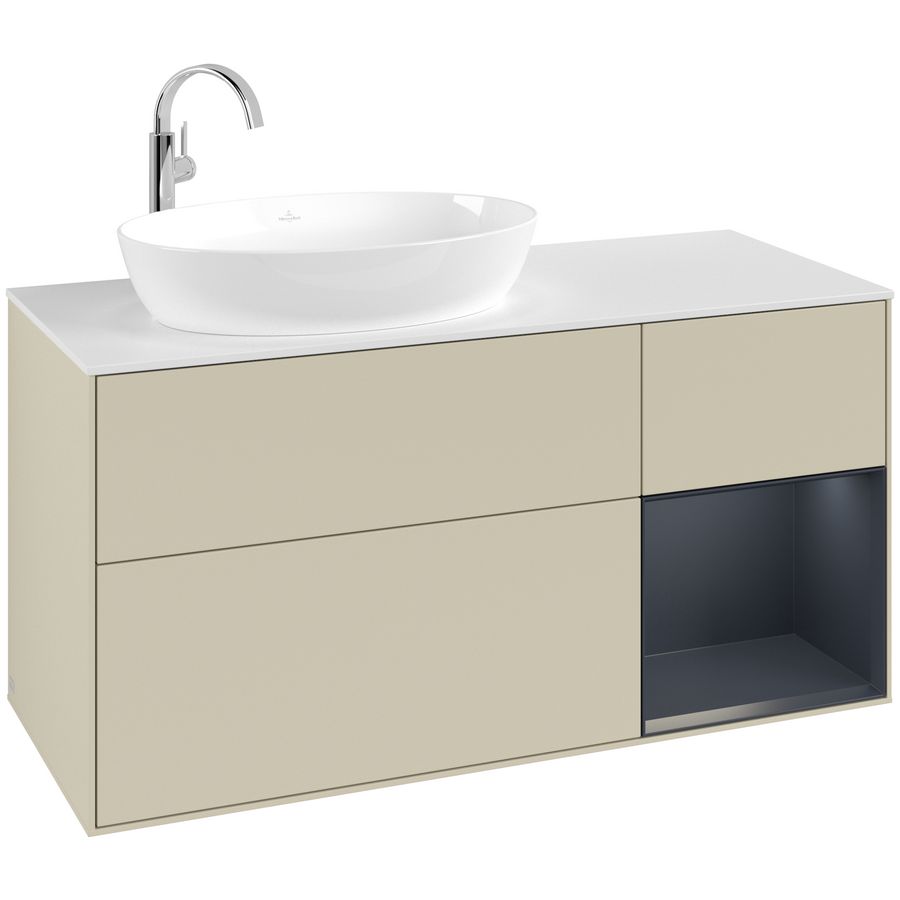 Wastafelonderkast Finion 1200x603x501mm S.Grey Matt Lacquer F931HGHJ