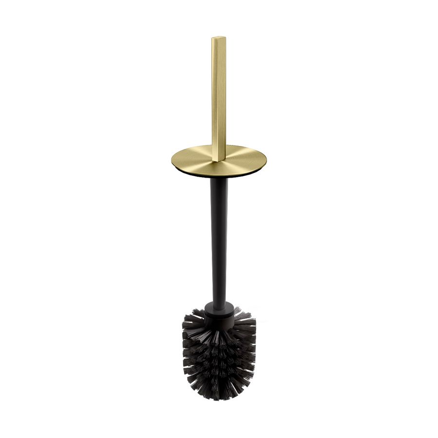 Reserve toiletborstel m goud geborsteld PVD greep Flat