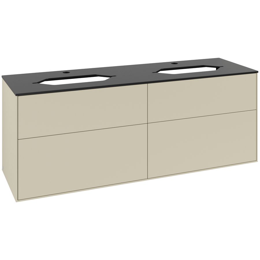 Wastafelonderkast Finion 1600x603x501mm S.Grey Matt Lacquer F31200HJ