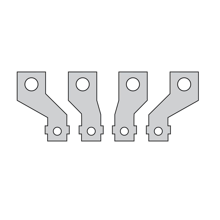Spreidklemmen voor rails en kabelschoen 4P 250Hp (4 stuks)