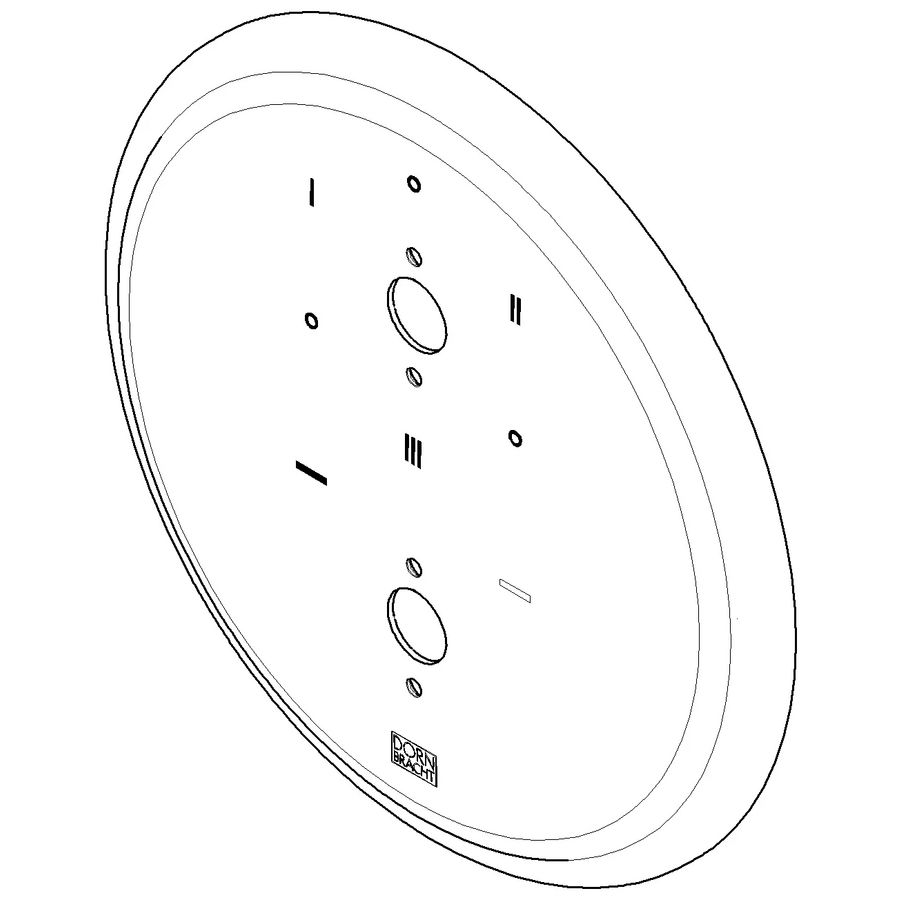 Rozet VS 175x11,5mm Messing gebors. (23kt Goud)