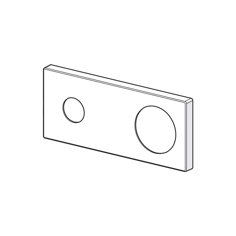 Rozet chroom 175x 75mm 59913866