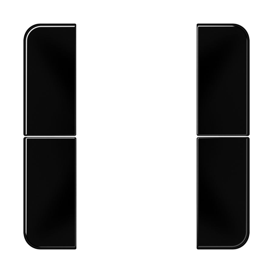 Tastafdekking compleet 2-voudig CD500 zwart KNX